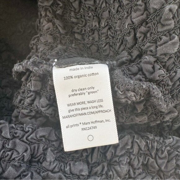 Mara Hoffman Mona Black Bodycon Organic Cotton Rosette Popcorn Dress Size M - Picture 12 of 12